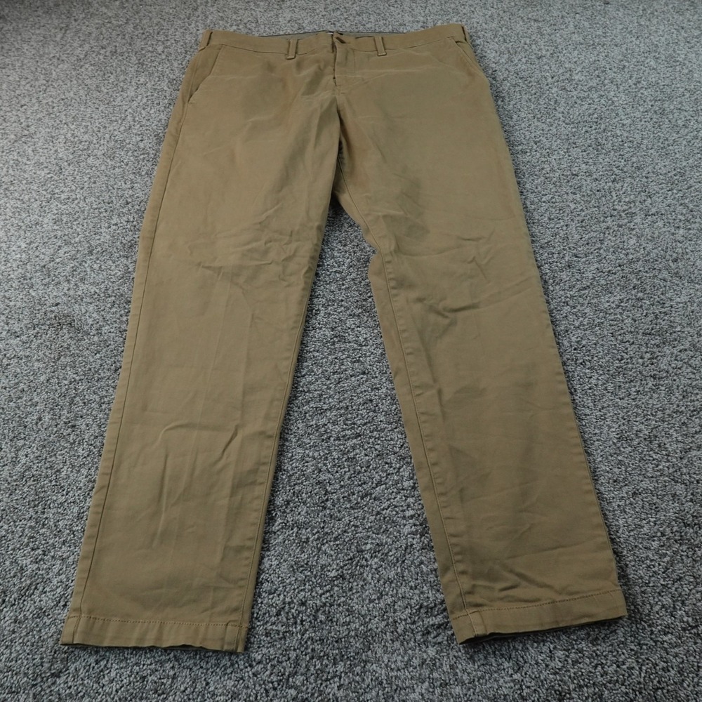 Express Pants Mens 38X32 Beige Brown Chino Athletic Slim‎ Straight Hyper Stretch